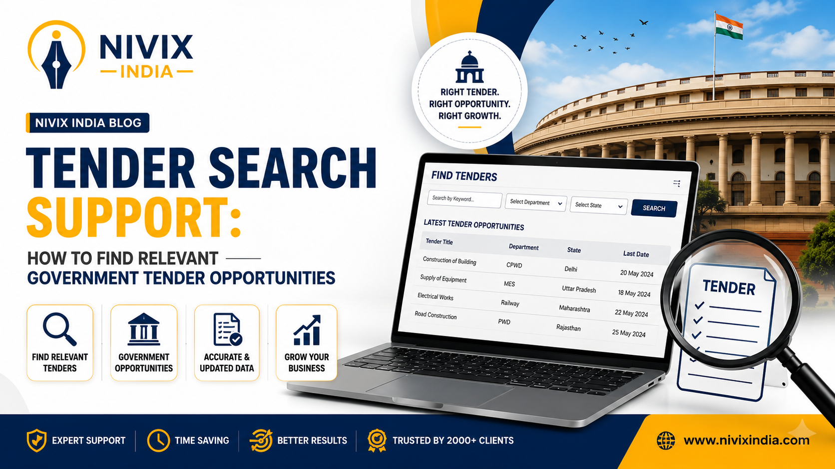 Tender Search Support: How to Find Relevant Government  Tender Opportunities - Nivix India