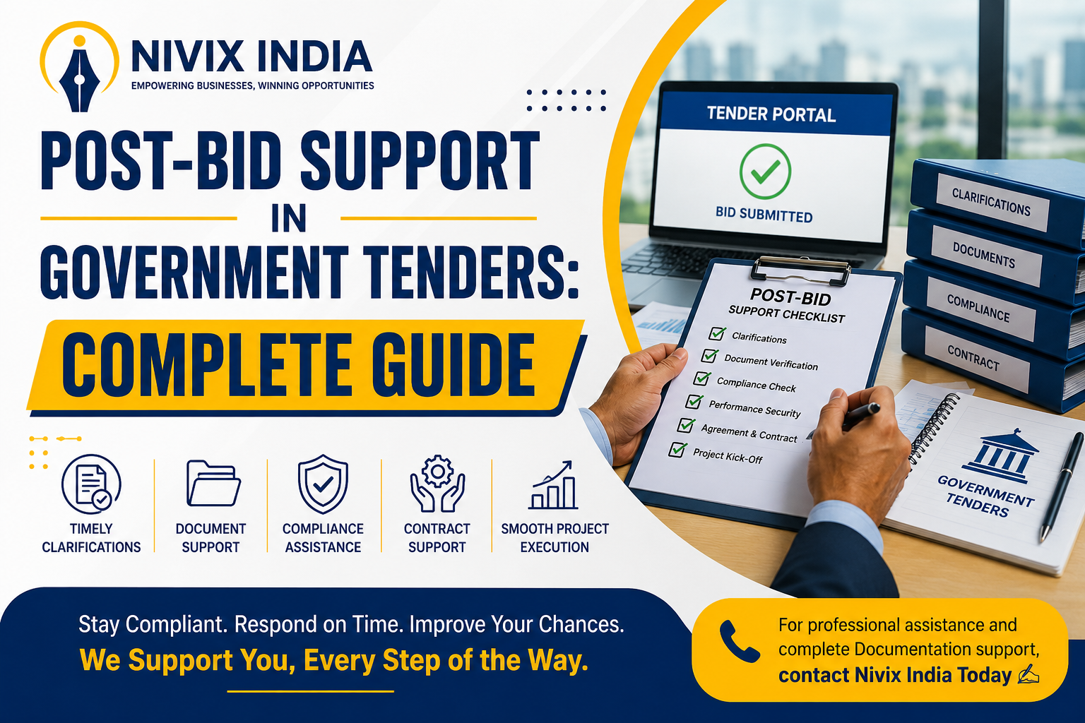 Post-Bid Support in Government Tenders: Complete Guide - Nivix India