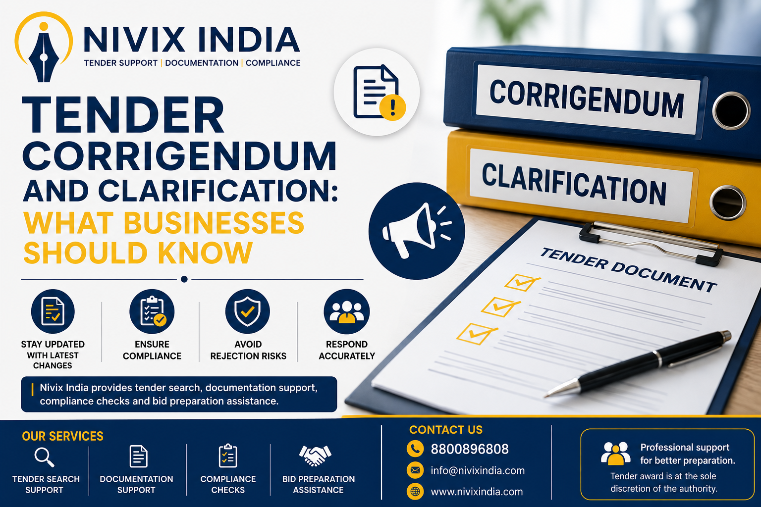 Tender Corrigendum and Clarification:  What Businesses Should Know - Nivix India