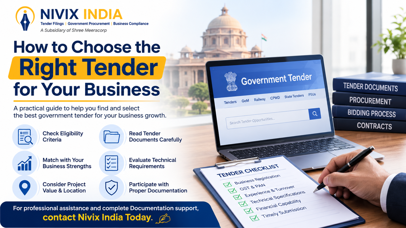 How to Choose the Right Tender for Your Business – A Practical Guide for Beginners - Nivix India