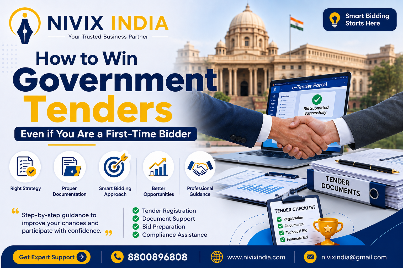 How to Win Government Tenders Even if You Are a First-Time Bidder - Nivix India