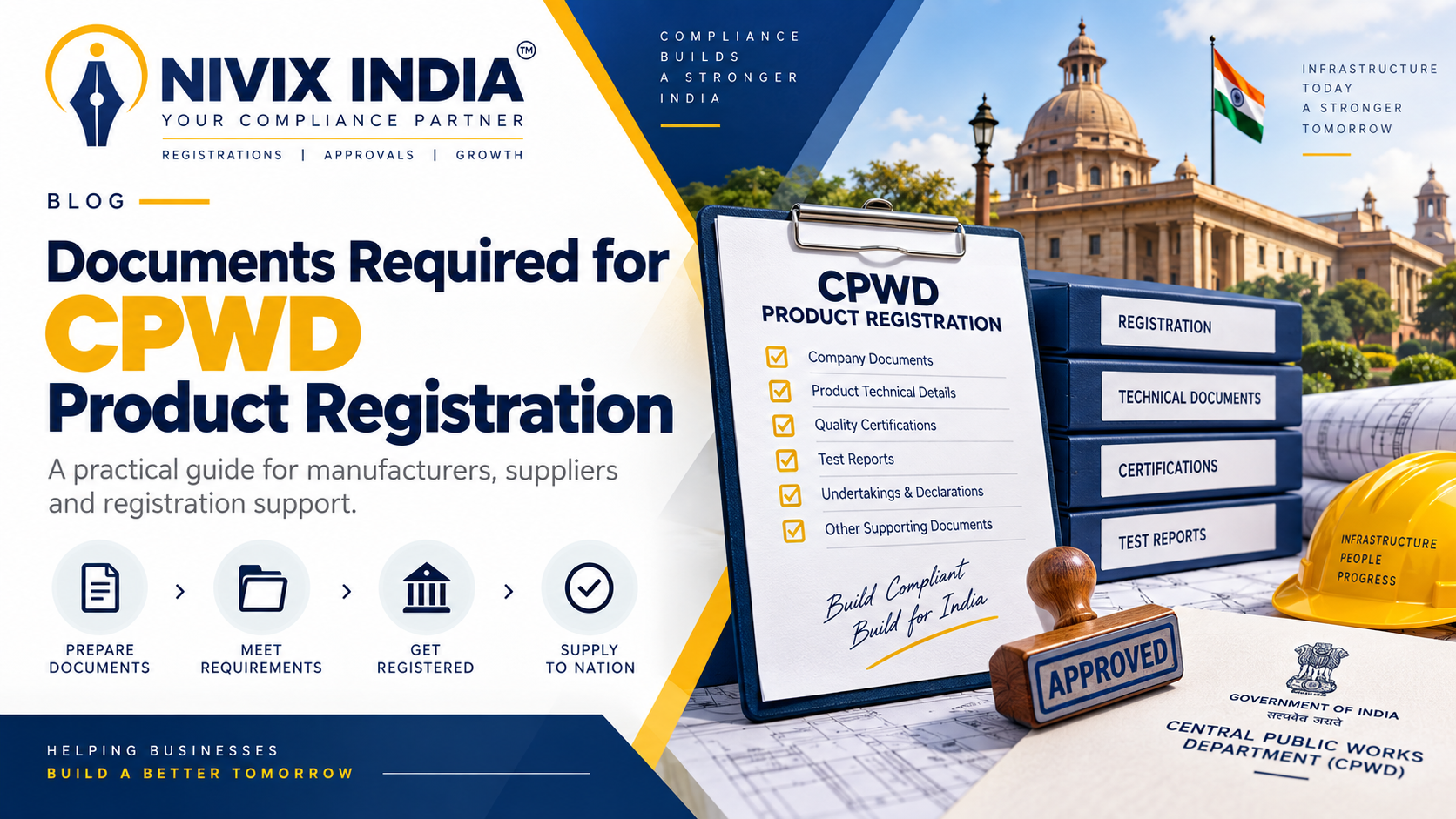 Documents Required for CPWD Product  Registration - Nivix India