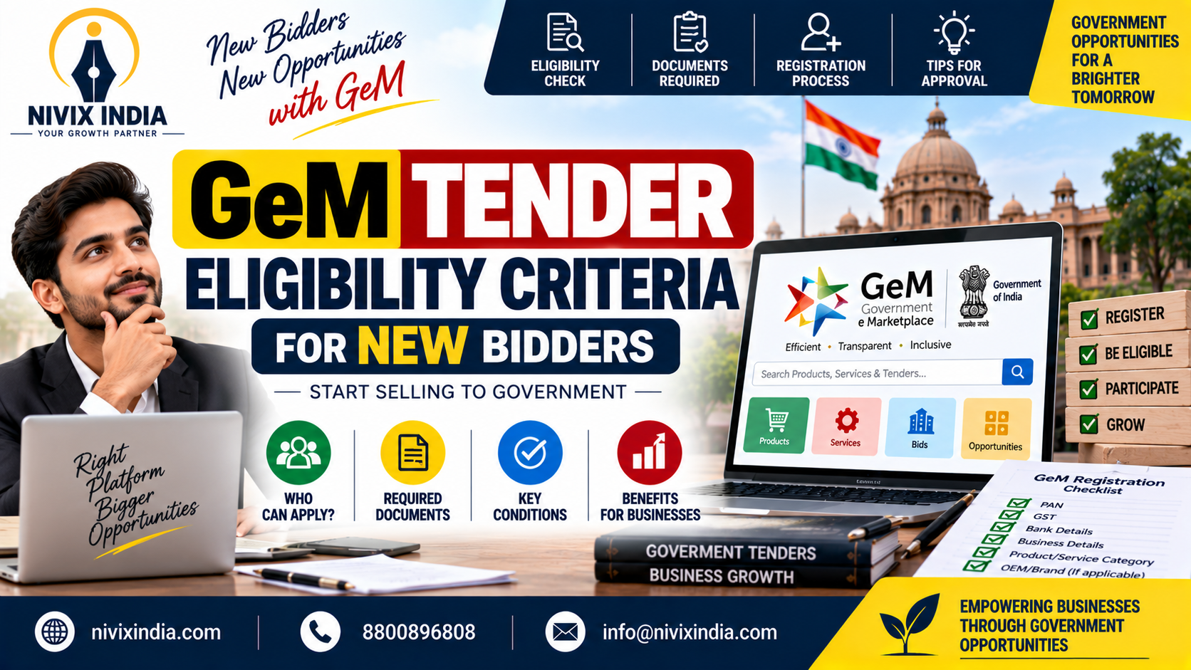 GeM Tender Eligibility Criteria for New Bidders - Nivix India