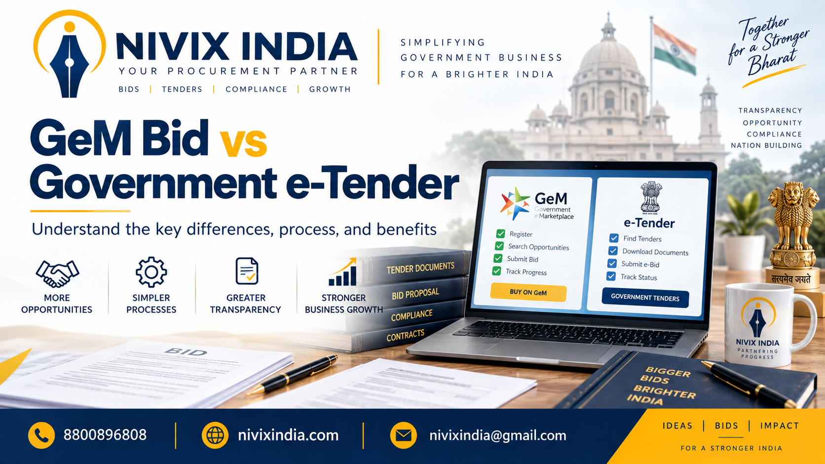 GeM Bid vs Government e-Tender - Nivix India
