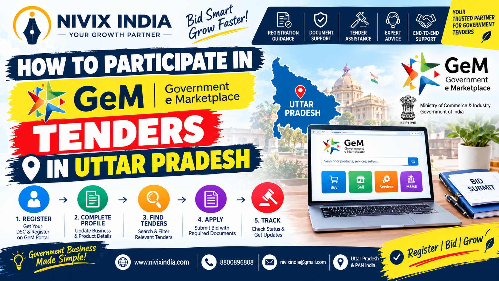 How to Participate in GeM Tenders in Uttar Pradesh